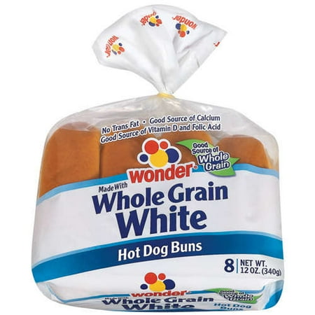 Interstate Brands Wonder Whole Grain Hot Dog Buns, 8 ea