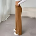 thumbnail image 5 of YYDGH Womens Corduroy Pants Baggy Elastic High Waisted Wide Leg Trousers Casual Comfy Lounge Palazzo Pants with Pockets, 5 of 9