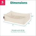 thumbnail image 5 of FurHaven Leather Look Cozy Couch Pet Bed for Dogs and Cats - Bone, Small, 5 of 12