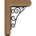 thumbnail image 3 of 3 1/2"W x 9 1/2"D x 12"H Tristan Craftsman Ironcrest Smooth Bracket, Western Red Cedar (1 1/2"W x 5 1/2"D x 8"H Iron Bracket), 3 of 5