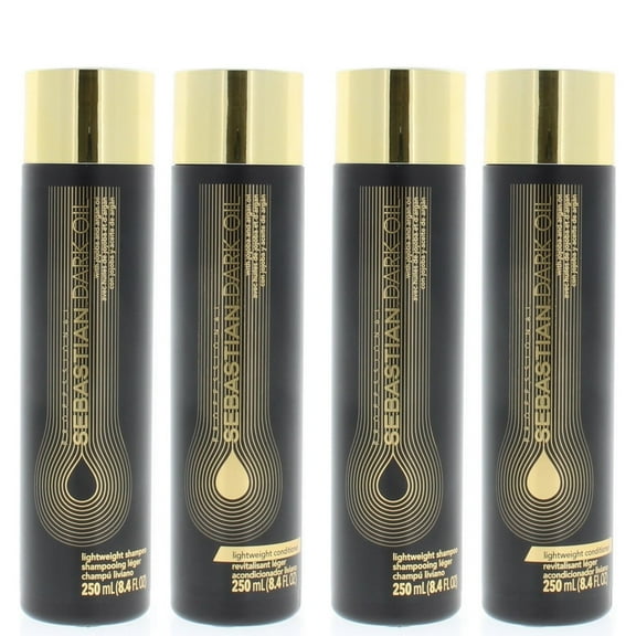 Sebastian Dark Oil Lightweight Shampoo 8.4oz X 2 and Conditioner 8.4oz X 2 SET