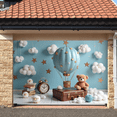 thumbnail image 5 of Cute Hot Air Balloon Banner Cartoon Design Teddy Bear Display Blue Tone Gold Star Starry Backdrop for Nursery Decoration Kids Room Decor Baby Shower, 5 of 9