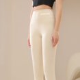 thumbnail image 7 of Women's Leggings Slim Fit Wool Silk Blend Stretch Tights Base Layer Pants Printed Winter Pants, 7 of 7