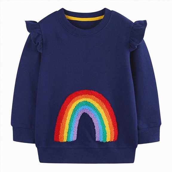 Gubotare Kids Sweatshirt Girls Toddler Kids Baby Boy Girl Sweatshirt Pullover Tops Fall Winter Clothes 5T 6T (Black,5-6 Years)