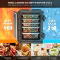 thumbnail image 3 of ROVSUN 82 QT Insulated Food Pan Carrier, Hot Box Food Warmer w/Wheels 4 NSF Full-Size Pan Double Buckles and Handles, Stackable Hot Boxes for Catering Restaurant Canteen Family Party, 3 of 8