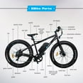 thumbnail image 3 of Horizon Wildcat Power Bikes Electric Mountain Bike 500W 48V E-Bike - Blue, 3 of 10