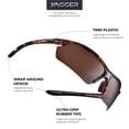 thumbnail image 2 of Xagger Polarized Lightweight UV400 Wrap Around Sport Sunglasses for Men Women Baseball Softball Running Glasses, 2 of 6