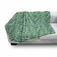thumbnail image 3 of Camper Soft Flannel Fleece Throw Blanket, Grid Style Squares Background with Various Caravan Models Travel, Cozy Plush for Indoor and Outdoor Use, 60" x 80", Mint Green Green, by Ambesonne, 3 of 6