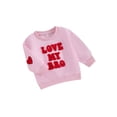 thumbnail image 2 of Baby Hoodie, Long Sleeve Crew Neck Sweatshirt Letters Pattern Fall Clothes for Girls Boys, 2 of 10