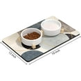 thumbnail image 2 of Dog Food Mat, 12"x19" Boho Dog Mat for Food and Water, Absorbent Dog Cat Bowl Mat Protect Floors, Cute Pet Food Mats for Dog Cat, Anti-Slip Rubber Pet Feeding Mat, Abstract Circle Pet Placemat, 2 of 6