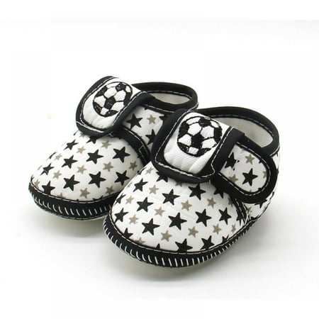 

SUPERHOMUSE Kid Shoes Baby Soft Sole Anti-skid Summer Casual Football Print Prewalkers S-L