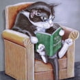 thumbnail image 3 of CafePress - Reading Cat - Postcards (Package of 8), 3 of 3
