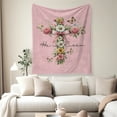 thumbnail image 3 of Easter Throw Blanket, Warm Fleece Flannel Bed Blanket, Lightweight Easter Cross Blanket for Sofa Bed Couch 50"x60", 3 of 8