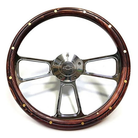 1948 -1959 Chevy Pick Up Trucks Real Wood & Chrome Steering Wheel &