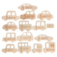 thumbnail image 2 of Baby Monthly Milestone Wooden Cards for Decor Beige Color 15pcs Perfect for Baby Shower Gifts, 2 of 4