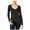 Black - blackrainyday, variant on energie Womens Ribbed Basic T-Shirt, Black, Large