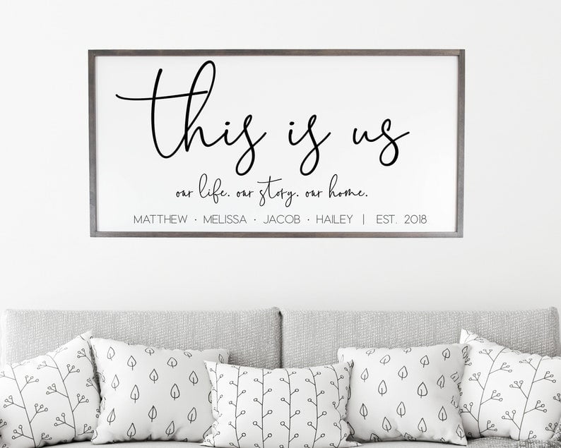 Is Us Sign Our Life Our Story Our Home Sign Framed Wood Signs ...