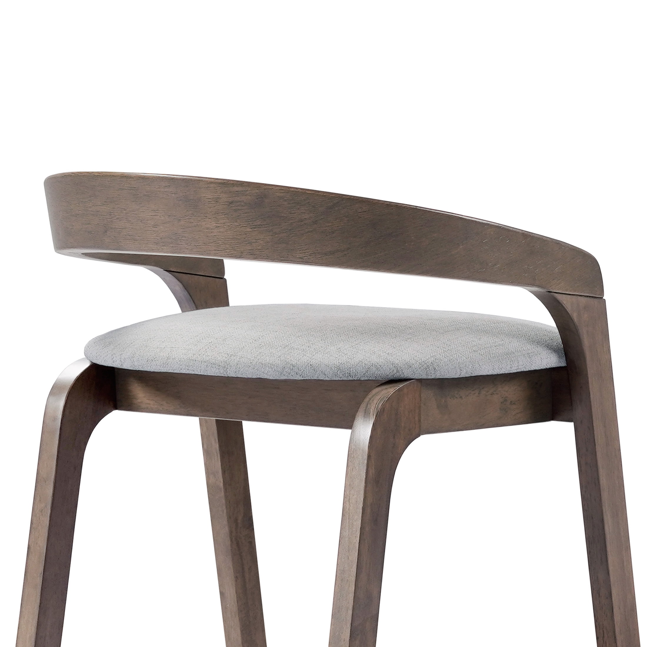Modern Fabric Upholstery Counter Stools with Ergonomic Backrest and Solid Wood Frame, Beige, Set of 2