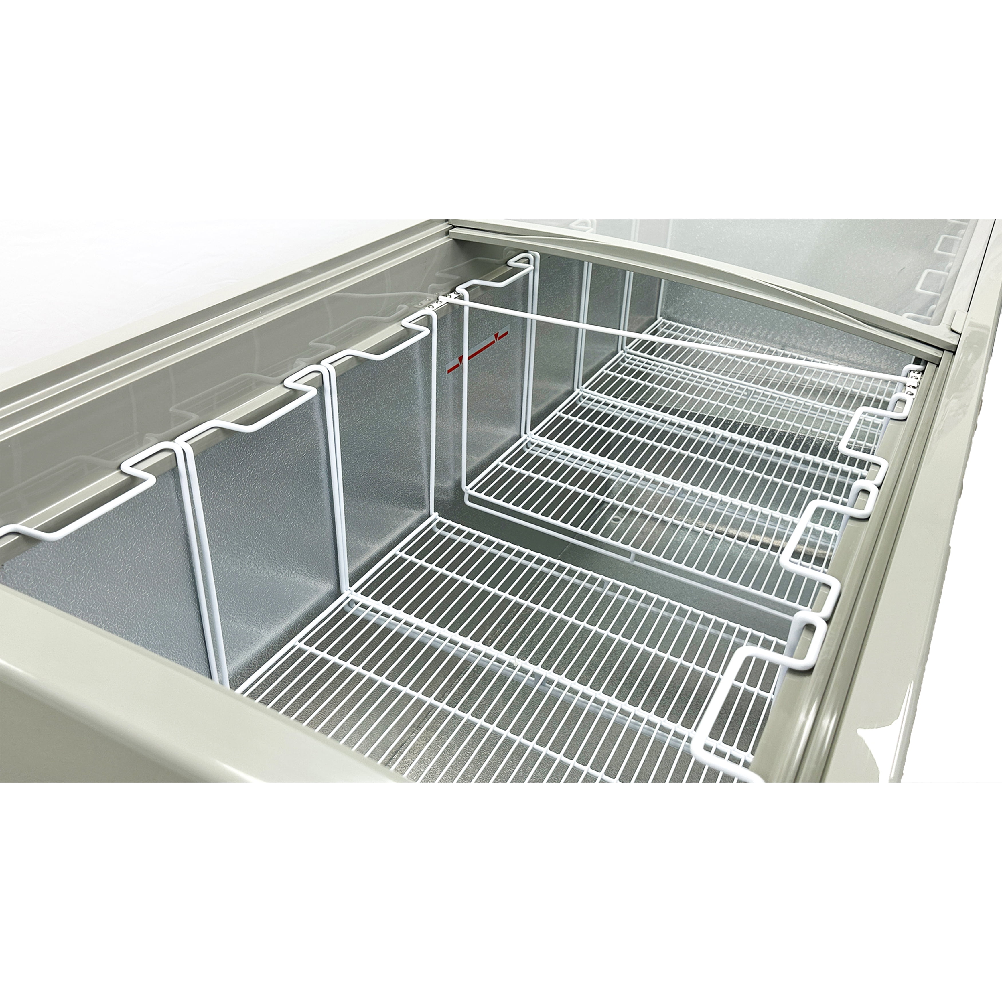 72 in. Heavy-duty Chest Two Sliding Glass Door Meat Seafood Ice Cream Display Freezer 19.3 Cu. Ft Commercial Freezer NSF ETL