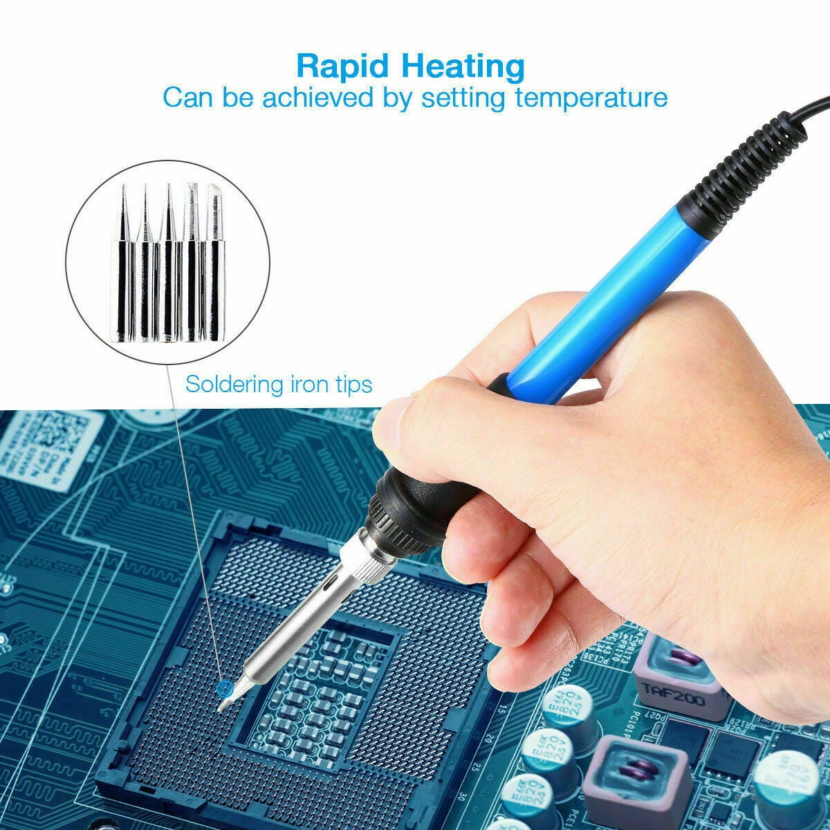 220V//110V 60W Adjustable Electric Temperature Gun Welding Soldering Iron Tool UP