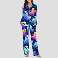 thumbnail image 5 of Womens Pajama Set 2‑Piece Top & Pants 4‑Way Stretch Casual Breathable Loungewear Sleepwear with Pocket for Home, 5 of 7