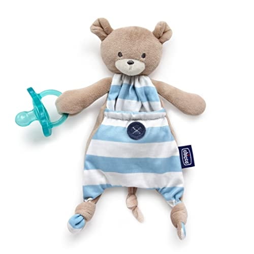Soporte Para chupete Chicco Pocket Buddies-Lovey Juguete de felpa Oso azul