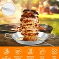 thumbnail image 3 of Hvxrjkn Vertical Skewer Stainless Steel Vertical Skewer Grill with 8/10/12 Inch Removable Spikes Durable Vertical Barbecue Rack Vertical Skewer Stand for Roasting Meat Steak Chicken Sausage Kebabs, 3 of 10