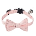 thumbnail image 3 of Cat Collar with Bow Tie  Cute Gold Star Patterns  Kitty Safety Collars  Detachable Buckle  Pet Supplies, 3 of 4
