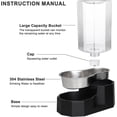 thumbnail image 2 of Automatic Pet Water Dispenser with Stainless Steel Bowl, Gravity Waterer, Angular Water Feeder for Small to Large Dogs and Cats (Black, 6L Without Filter), 2 of 14