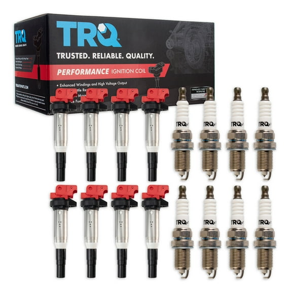 TRQ Ignition Coils & Spark Plugs Fits 06-10 BMW 550i 650i 06-08 750 04-10 X5 TKA05935