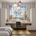 thumbnail image 4 of Octopus Coastal Kitchen Curtains Window Panels, Summer Nautical Starfish Coral Grey Wooden Insulated Window Treatment Curtain, Grommet Curtains for Bedroom/Living Room/Bathroom, 2 Piece 42"Wx63"L, 4 of 8