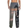 thumbnail image 3 of Daiia Black Dragon Cliff Dawn Men's Sleep Pant with Pockets and Drawstring,Pajama Pants-Medium, 3 of 9