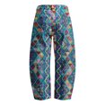 thumbnail image 6 of kaondbfi Women's Print Cropped Pants High Waist Button Fly Casual Loose () Fabric Baggy Trousers with Pockets for Summer, 6 of 6