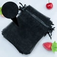 thumbnail image 3 of MasteelfCA 100 Pcs Sacs de Gaze Perle Couleur Unie pour Réception Cadeau (Noir), 3 of 6