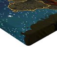 thumbnail image 2 of Ambesonne Funk Art Fitted Sheet, Vİbrant Starry Night, Twin Size, Multicolor, 2 of 3