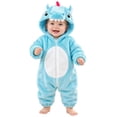 thumbnail image 3 of Baby Boys Long Sleeve Hooded Jumpsuit Dinosaur Animal Warm Clothes Halloween Party Clothes Halloween for Kids Girls Size 1-12 Months, 3 of 9