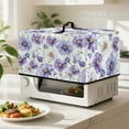 thumbnail image 2 of TSOVTHRID Violet Daisy White Print Microwave Oven Cover Dust-Proof Microwave Oven Grill Cover Protector Universal Kitchen Appliance Protector Dirt Fingerprint Protection, 20.9"W x 15.7"D x 12.4"H, L, 2 of 7