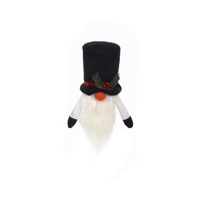 Cubierta de botella de vino Bearachild con muñeco sin rostro de felpa Navidad
