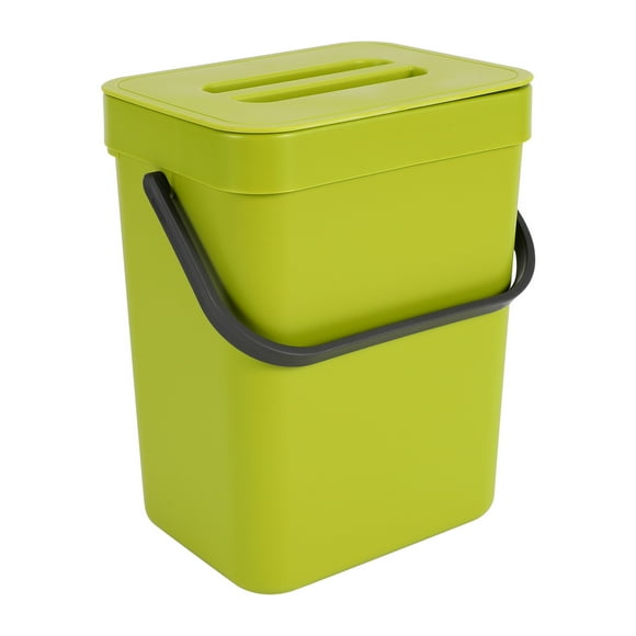 Trash Can with Lid Under Sink Green Trash Can Plastic Waste Basket Hanging Waste Bin for Bathroom/Office,Waste Compost Bin for Kitchen Small Garbage Can for Bedroom 0.8 Gallon