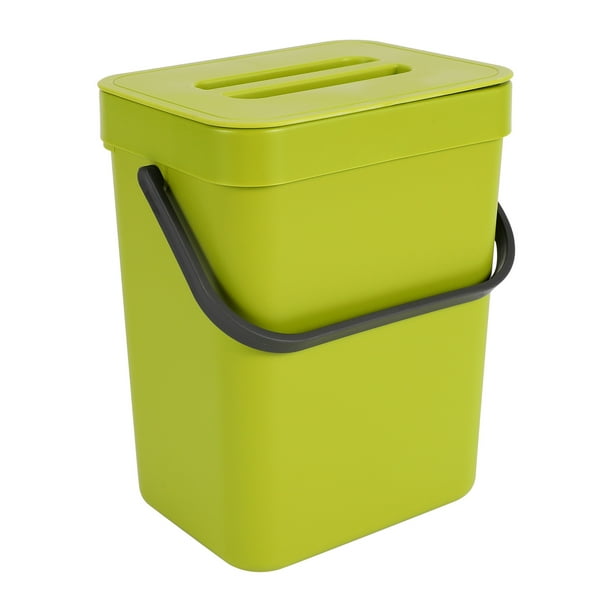 Trash Can with Lid Under Sink Green Trash Can Plastic Waste Basket
