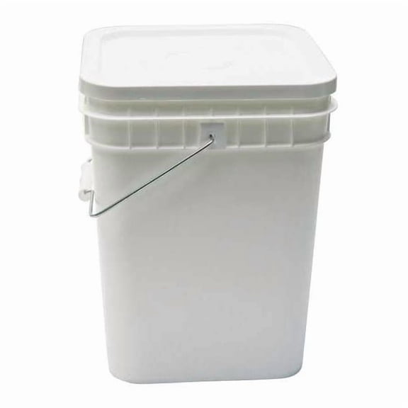 Manufacturer Varies Pail, 4.0 gal., Open Head, White, W/Lid GSQ2140W