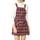 thumbnail image 1 of Vestido de tirantes ajustables de cuadros para mujer Inspire Chic S Rojo, 1 of 8