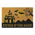 thumbnail image 2 of Halloween Doormat Non-Slip Rubber Doormat with Pumpkin, Witches, Cat, Spooky and Haunted House. Door Mat Outdoor and Indoor Use,15.7x23.6 in Rug with Rubber Backing (Orange 4), 2 of 7
