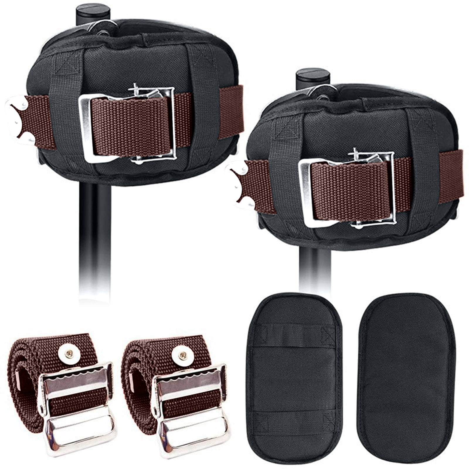 Adjustable Straps with Buckles Knee Pads for Work, Durable Foam Cushion Replacement Pads for Drywall Stilts, Construction Accessories for Home Renovation, 2 Pack Knee Pads with 2
