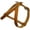 Orange, variant on Tan High Quality Real Leather Dog Harness Medium. 21"-25" Chest, 1" Wide Straps