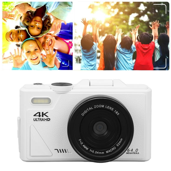 4K Digital Camera with 3 Inch Flip Screen for Photography, 18X Zoom Autofocus Vlogging Camera, 64MP Video Cameras, Retro Camera Webcam for Travel Photography Vlogging