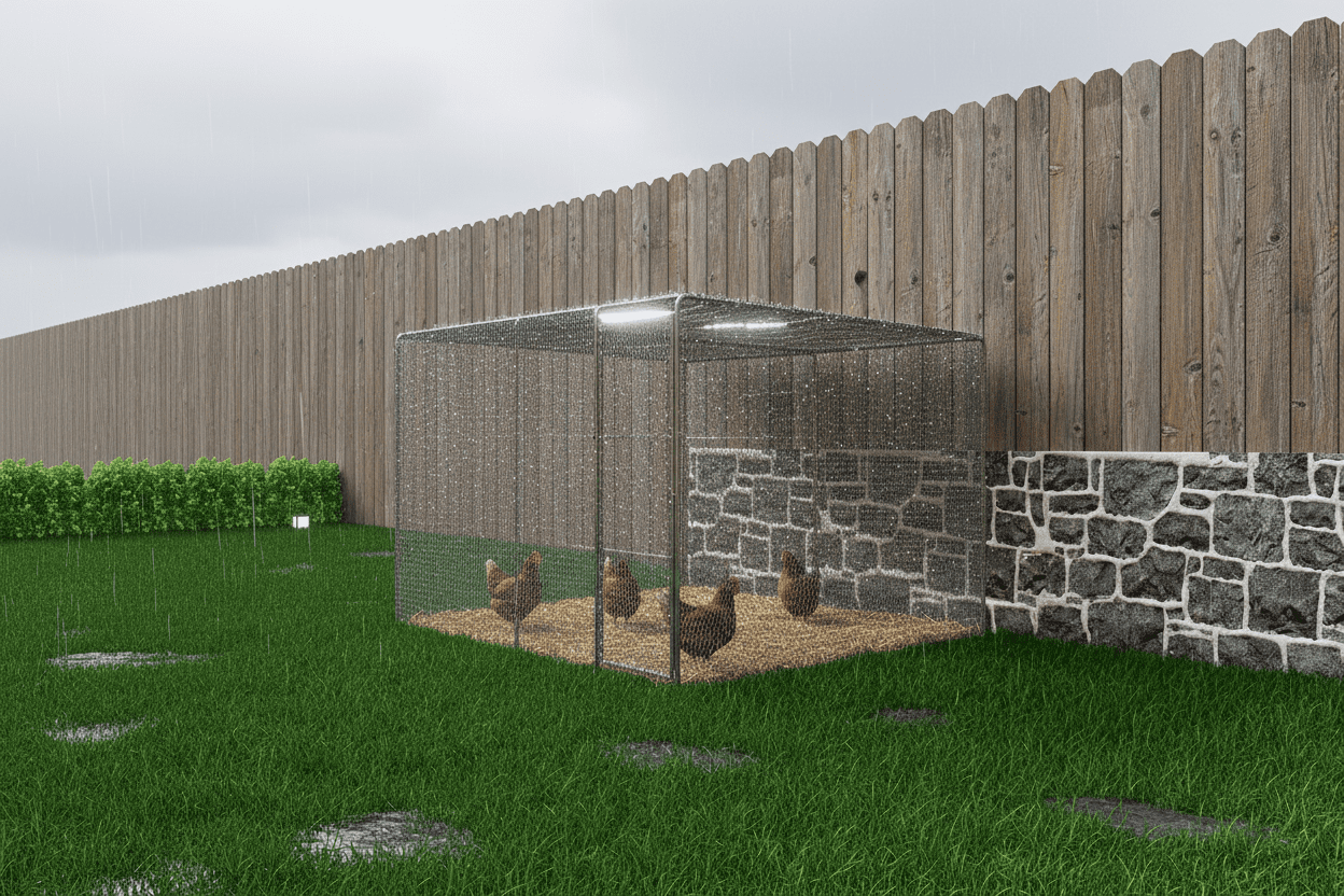 Chicken Coop, 9.8x6.5x6.5FT Chicken Run Pen for Yard