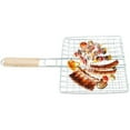 thumbnail image 1 of Barbeque Grill Basket, Foldable Grill Basket for Outdoor Cooking Adventures, Portable BBQ Grilling with Heat-Resistant Wooden Handle (22*39.5cm), 1 of 8