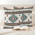 thumbnail image 3 of Turquoise Red Boho Outdoor Waterproof Pillow Covers, Southwestern Ethnic Aztec Retro Geometric Decorative Square Throw Pillowcase Sofa Cushion Sham for Patio/Couch/Chair, 16"x16" 2 Pack, 3 of 8