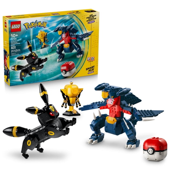 LEGO Pokémon SMART Play: Umbreon vs Garchomp Championship Battle - Compatible Set with 2 SMART Tags and 2 Pokémon Figures - Interactive Building Toy - Gift for Boys and Girls, Ages 10  - 72165